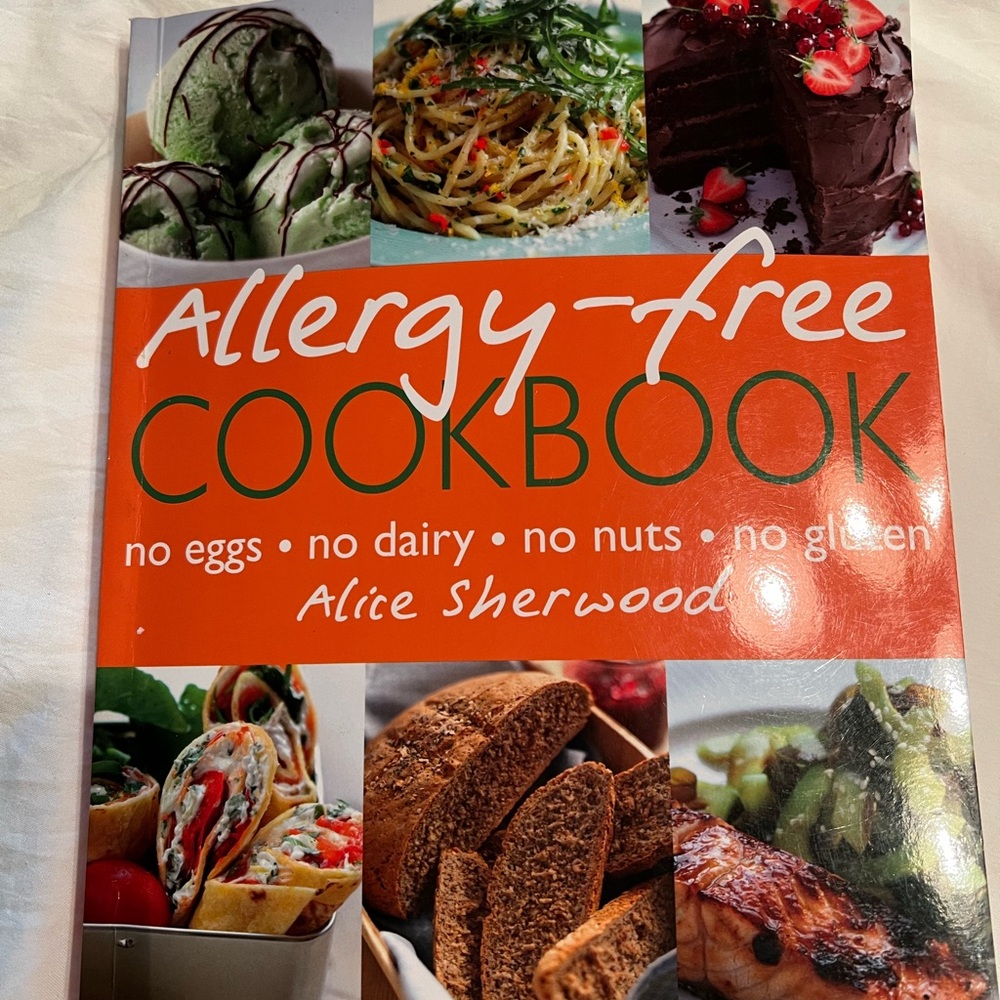 Allergy free cookbook: no eggs, dairy, nuts gluten 224 pg-helpful tips/recipes
F
